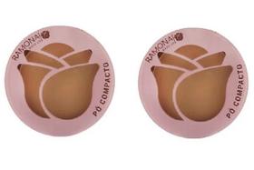 Kit 2 Pó Compacto Cor 06 Bege Escuro 10gr - Ramona Make Up
