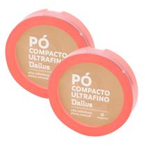 Kit 2 Pó Compacto Dailus Ultrafino D4 Cor Claro 10g
