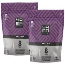 Kit 2 Pó Descolorante Ametista Profissional 8 Tons Efeito Rápido Yama Refil 300g