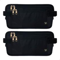 Kit 2 Pochete Doleira Bolsa Cintura Esporte Corrida Academia Viagem Celular Documentos Antifurto Yepp PO7022