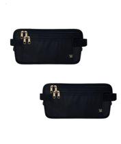 Kit 2 Pochete doleira Porta dinheiro Preto elástico Yepp Kit 2 Pochete doleira Porta dinheiro Preto elástico Yepp