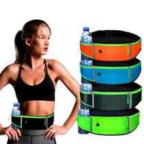 Kit 2 Pochete Fitness Esportiva Corrida Impermeável Porta Garrafa Cintura Bike Academia Kit 2 Pochete Fitness Esportiva Corrida Impermeável Porta Garrafa Cintura Bike Academia