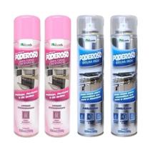 Kit 2 Poderoso Brilha Inox + 2 Limpa Forno Microondas Kit 2 Poderoso Brilha Inox + 2 Limpa Forno Microondas