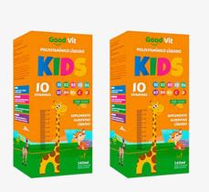 Kit 2 Polivitamínico Kids 10 Vitaminas 240ml. Good Vit