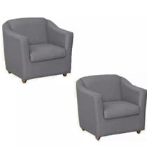 Kit 2 Poltrona Bia Decorativa Reforçada Recepção Clínica Salão Sala de Estar material sintético Kit 2 Poltrona Bia Decorativa Reforçada Recepção Clínica Salão Sala de Estar material sintético