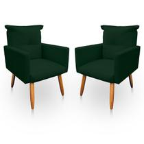 Kit 2 Poltrona Decorativa Duda para Sala e Quarto Suede - LH Decor