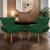 kit 2 poltrona Decorativa Emília Consultório Escritório