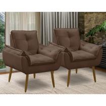 Kit 2 Poltrona decorativa opala confortável para sala quarto recepção suede luxo porto arapongas Kit 2 Poltrona decorativa opala confortável para sala quarto recepção suede luxo porto arapongas