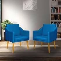 kit 2 poltrona Isa decorativa sala escritorio Pés palito