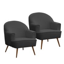 Kit 2 Poltronas Ágata em Madeira Eucalipto Movellu Home