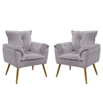 Kit 2 Poltronas Beta Veludo Aradecor