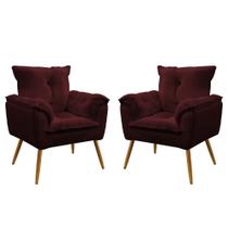Kit 2 Poltronas Beta Veludo Aradecor