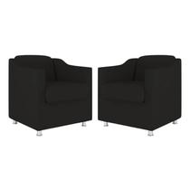 Kit 2 Poltronas Bia Decorativa Reforçada Recepção Clinica Salão Sala De Estar Suede Kit 2 Poltronas Bia Decorativa Reforçada Recepção Clinica Salão Sala De Estar Suede