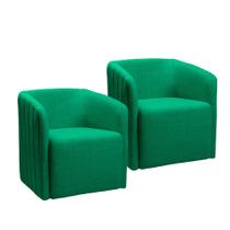 Kit 2 Poltronas Bluemont com Manta Acrílica Movellu Home
