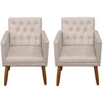 Kit 2 Poltronas Cadeira Capitone para Sala de Estar Sala de Espera Recepção Escritório Manicure Kit 2 Poltronas Cadeira Capitone para Sala de Estar Sala de Espera Recepção Escritório Manicure