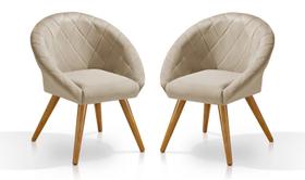 Kit 2 Poltronas Cadeira Lais Escritorio / Manicure / Recpção / Sala de Estar