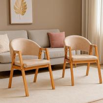 Kit 2 Poltronas Cadeira Para Sala Madeira Maciça Suellen Omega Kit 2 Poltronas Cadeira Para Sala Madeira Maciça Suellen Omega