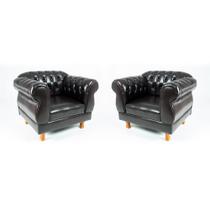 Kit 2 poltronas Chesterfield Capitonê Elisabeth Corano Preto Decoração, Recepção, Salas de Tv e Estar Kit 2 poltronas Chesterfield Capitonê Elisabeth Corano Preto Decoração, Recepção, Salas de Tv e Estar