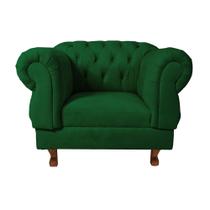 Kit 2 poltronas Chesterfield Capitonê Elisabeth Suede Verde Bandeira Decoração, Recepção, Salas de Tv e Estar