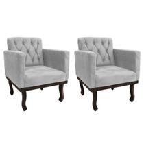 Kit 2 Poltronas Classic Linho - Amarena Móveis Kit 2 Poltronas Classic Linho - Amarena Móveis