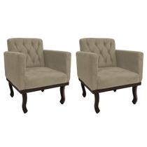 Kit 2 Poltronas Classic Suede - Doce Sonho Móveis