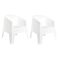 Kit 2 Poltronas de Piscina e Jardim Rattan Ibiza