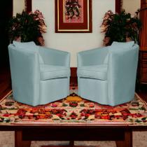 Kit 2 Poltronas Decorativa Alana Veludo Acqua - Londrilar