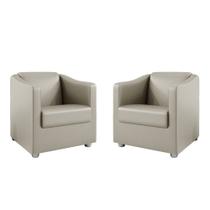 Kit 2 Poltronas Decorativa Ana Corano Pés Cromado - Pallazio