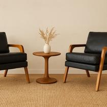 Kit 2 Poltronas Decorativa Braço de Madeira Mona