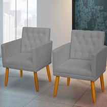 Kit 2 Poltronas Decorativa Capitone Cadeira Escritório Recepção Sala de estar manicure Kit 2 Poltronas Decorativa Capitone Cadeira Escritório Recepção Sala de estar manicure