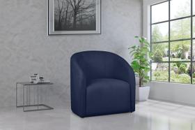 Kit 2 Poltronas Decorativa Julia Boucle Azul Marino - LM DECOR