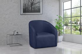 Kit 2 Poltronas Decorativa Julia Veludo Azul Marinho - LM DECOR