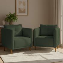 Kit 2 Poltronas Decorativa Luxo Para Sala Consultório Escritório Recepção Aviv Tecido Luxo Linho Premium Easy Clean Kit 2 Poltronas Decorativa Luxo Para Sala Consultório Escritório Recepção Aviv Tecido Luxo Linho Premium Easy Clean