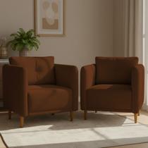 Kit 2 Poltronas Decorativa Luxo Para Sala Consultório Escritório Recepção Aviv Tecido Luxo Linho Premium Easy Clean Kit 2 Poltronas Decorativa Luxo Para Sala Consultório Escritório Recepção Aviv Tecido Luxo Linho Premium Easy Clean