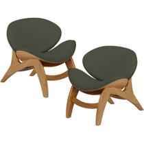 Kit 2 Poltronas Decorativa Orgânica Sala Living Kadosh L02 Linho Bege - Lyam Decor Kit 2 Poltronas Decorativa Orgânica Sala Living Kadosh L02 Linho Bege - Lyam Decor