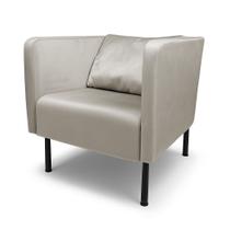 Kit 2 Poltronas Decorativa Pés de Metal Hanna Veludo Castor - Loja Sheep