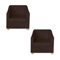 Kit 2 Poltronas Decorativa Tilla Para Recepção Wdecor