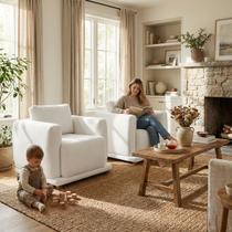 Kit 2 Poltronas Decorativas Bridge para Sala Boucle Premium Cores