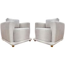 Kit 2 Poltronas Decorativas Bridge para Sala Boucle Premium Cores Kit 2 Poltronas Decorativas Bridge para Sala Boucle Premium Cores