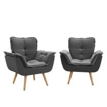 Kit 2 Poltronas Decorativas Dubai Para Sala Veludo Selmer Kit 2 Poltronas Decorativas Dubai Para Sala Veludo Selmer