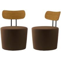 Kit 2 Poltronas Decorativas Lua Veludo Sl 942 Moll Sl 942