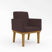 Kit 2 Poltronas Decorativas Nina Reforçada Marrom Balaqui Decor Kit 2 Poltronas Decorativas Nina Reforçada Marrom Balaqui Decor