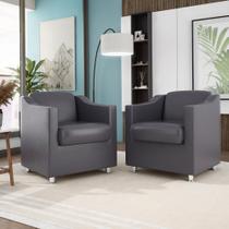 Kit 2 Poltronas Decorativas para Consultorio Recepção
