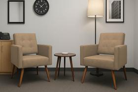 Kit 2 Poltronas Decorativas Para Sala Cadeira Reforçada Shine Vanessa