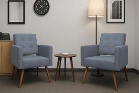 Kit 2 Poltronas Decorativas Sala Recepção Shine Vanessa Kit 2 Poltronas Decorativas Sala Recepção Shine Vanessa