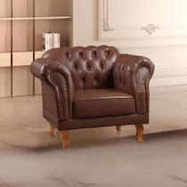 Kit 2 Poltronas Duque Chesterfield Yescasa Marrom