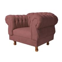 Kit 2 Poltronas Elisabeth Chesterfield Capitonê Veludo Rose / Decoração, recepção TV, Sala Kit 2 Poltronas Elisabeth Chesterfield Capitonê Veludo Rose / Decoração, recepção TV, Sala