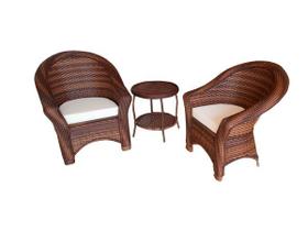 Kit 2 Poltronas em Fibra Sintética Area Externa Interna Kit 2 Poltronas em Fibra Sintética Area Externa Interna