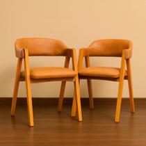 Kit 2 Poltronas Escandinava Decorativas Córdoba Estofada