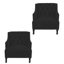 Kit 2 poltronas genesis suede preto Kit 2 poltronas genesis suede preto
